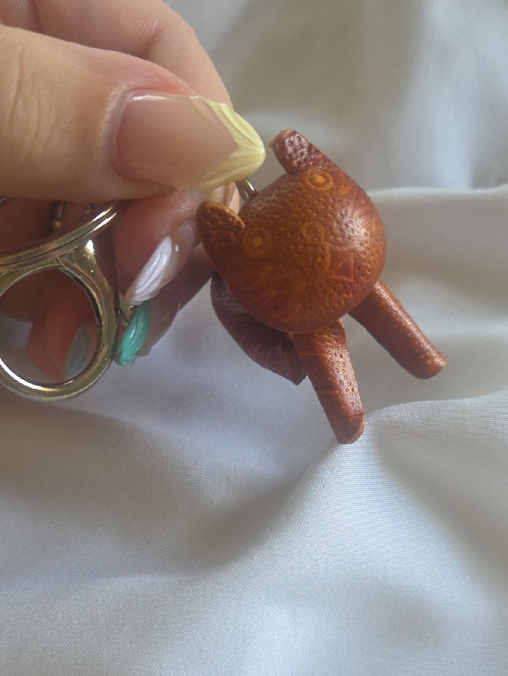 Cute Brown Animal Leather Keychain - Women Accessories Key & Card Holder